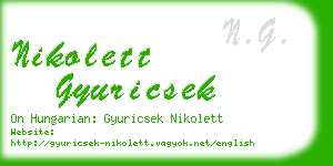 nikolett gyuricsek business card